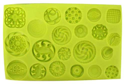Floral Buttons Silicone Mould - Click Image to Close